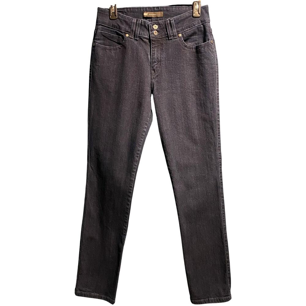 Levi's Size 10 Black Tab Mid Rise Skinny Dark Wash Button Pocket